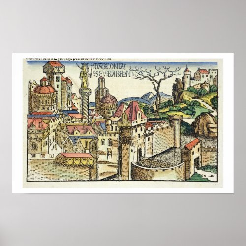 View of the Ancient City of Babylon from the Nure Poster