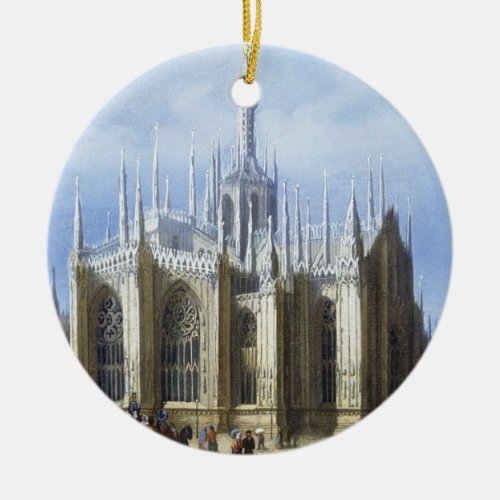 View of the back of Milan Cathedral from Views of Ceramic Ornament