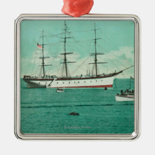 View of the Balboa and the Sinaloa Entering Metal Ornament