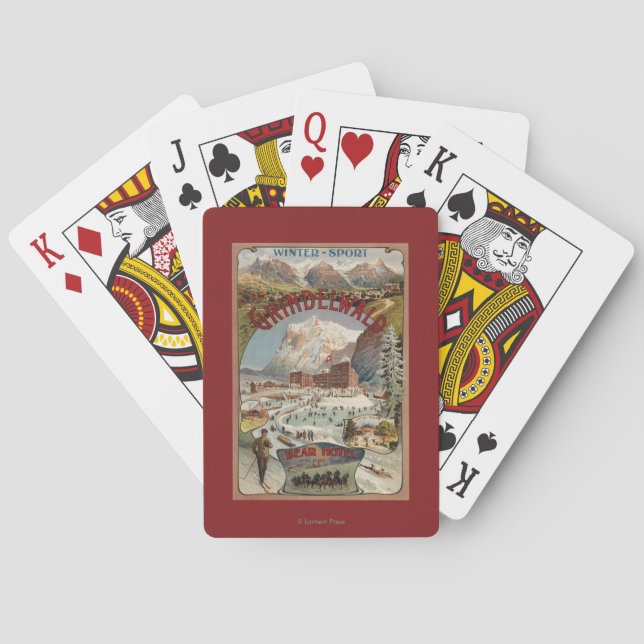 View of the Bear Hotel Promotional Poster Poker Cards (Back)