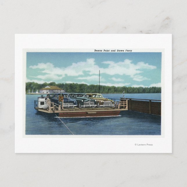 View of the Bemus Point and Stow Ferry Postcard (Front)