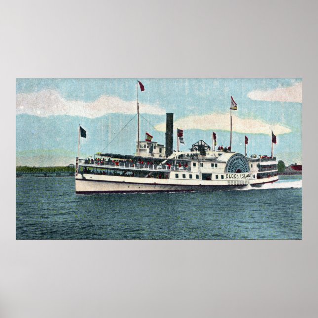 View of the Block Island Ferry Poster (Front)
