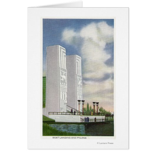 View of the Boat Landing and Pylons Cards (Front)