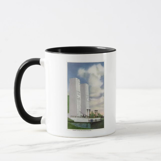 View of the Boat Landing and Pylons Mug (Left)