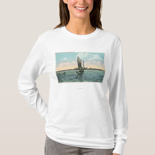 View of the Boon Island Lighthouse off York T-Shirt (Front)