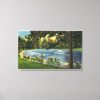 View of the Boston Common Frog Pond Canvas Print