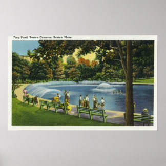 View of the Boston Common Frog Pond Poster