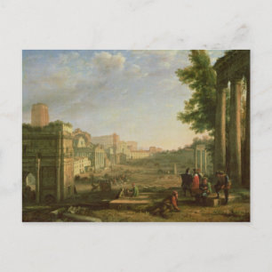 View of the Campo Vaccino, Rome, 1636 Postcard