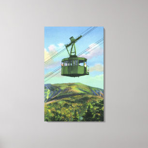 View of the Cannon Mt Tram Ascending Canvas Print