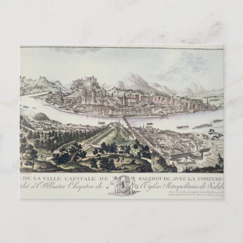View of the Capital City and Fortress of Salzburg Postcard