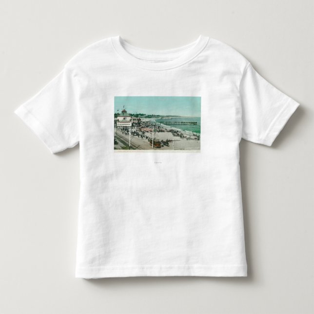 View of the Casino, Beach, and Pier Toddler T-shirt (Front)