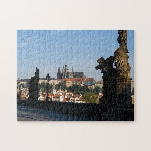 View of the Castle from Charles bridge in Prague Jigsaw Puzzle