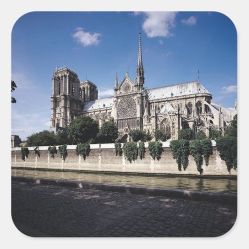 View of the Cathedral from the Seine 1163_1345 Square Sticker