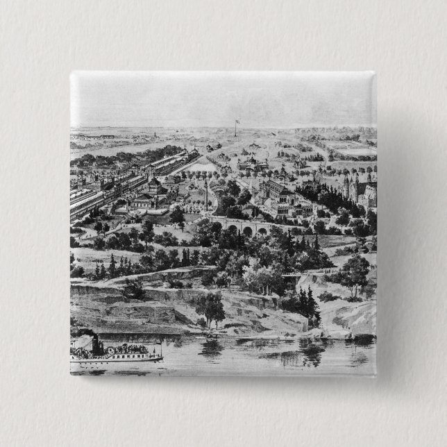 View of the Centennial Exposition Pinback Button (Front)