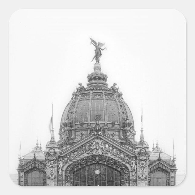 View of the Central Dome Square Sticker (Front)