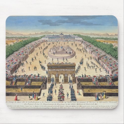 View of the Champs de Mars 14th July 1790 Mouse Pad