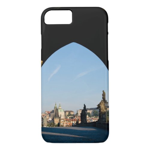 View of the Charles bridge in Prague iPhone 87 Case
