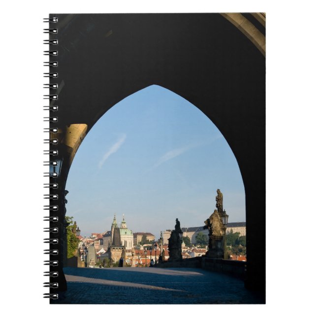 View of the Charles bridge in Prague Notebook (Front)