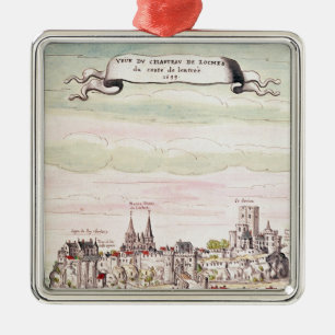 View of the Chateau de Loches, 1699 Metal Ornament