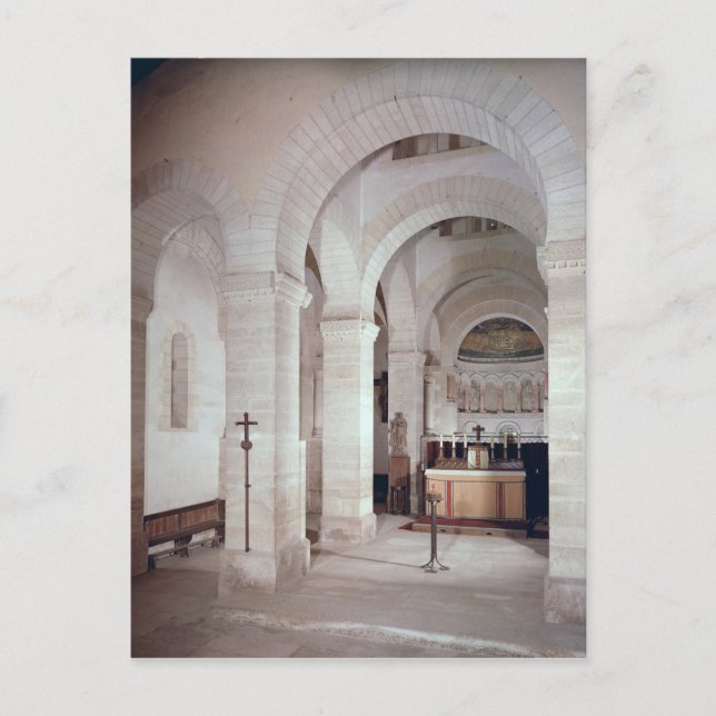 View of the choir, built in 806 AD Postcard (Front)