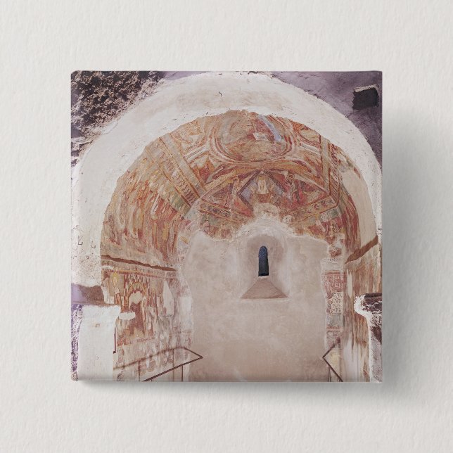 View of the choir with frescoes button (Front)