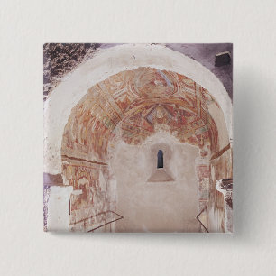 View of the choir with frescoes button