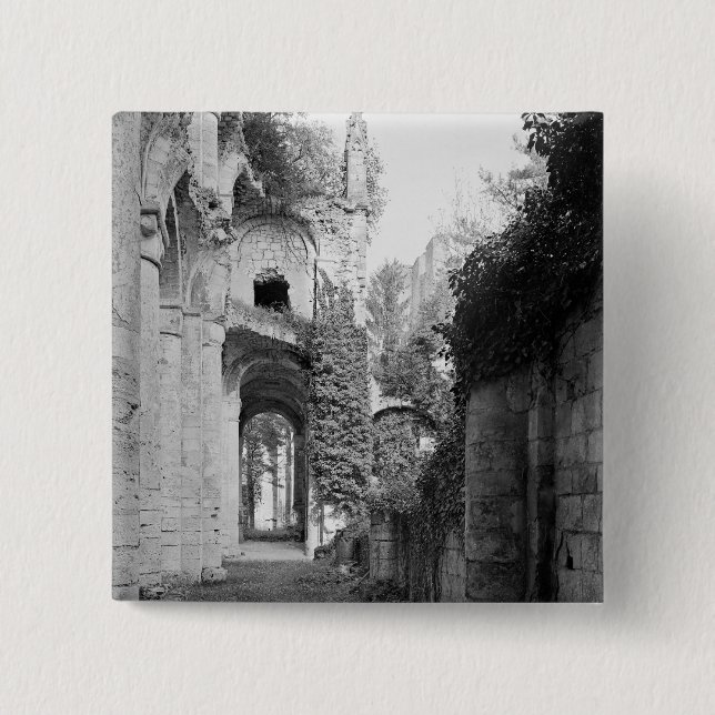 View of the church, c.1052-67 pinback button (Front)