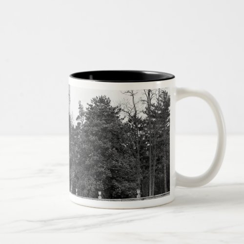 View of the church exterior c1052_67 Two_Tone coffee mug