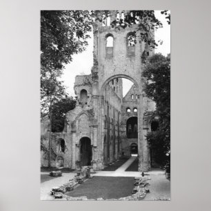 View of the church interior, c.1052-67 poster