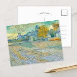 View of the Church of Saint Paul | Van Gogh Postcard<br><div class="desc">View of the Church of Saint-Paul-de-Mausole (1889) by Dutch post-impressionist artist Vincent Van Gogh. Original artwork is an oil on canvas depicting an abstract landscape with a church building in the background.

Use the design tools to add custom text or personalize the image.</div>
