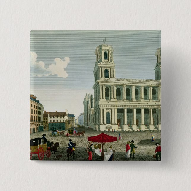 View of the Church of Saint-Sulpice Button (Front)