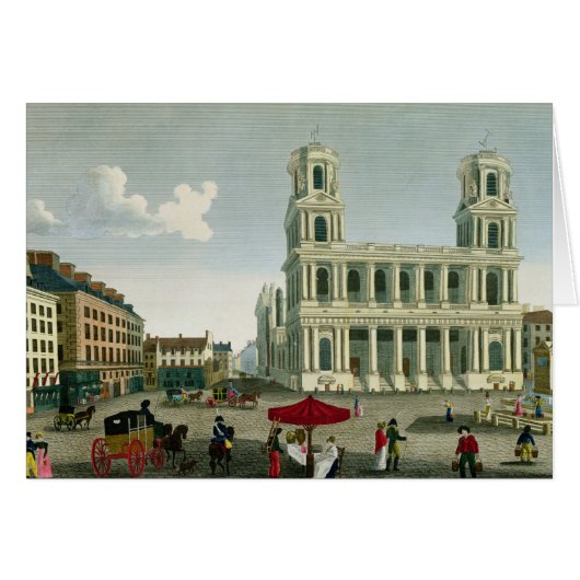 View of the Church of Saint-Sulpice Cards (Front Horizontal)