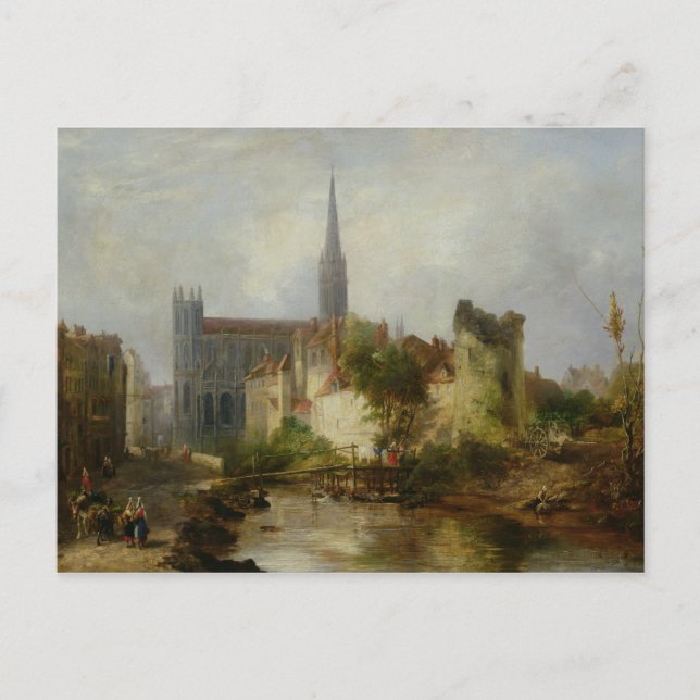 View of the Church of St. Peter, Caen, 1841 Postcard (Front)