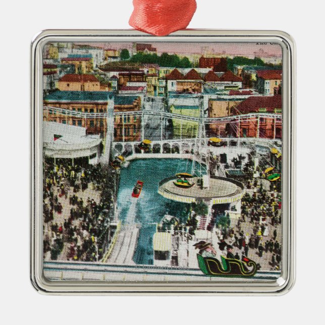 View of the Chutes from Above # 2 Metal Ornament (Front)