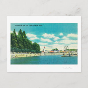 View of the City Beach and Pier Postcard