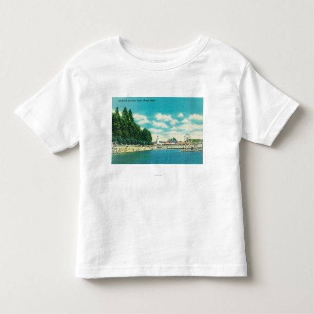 View of the City Beach and Pier Toddler T-shirt (Front)