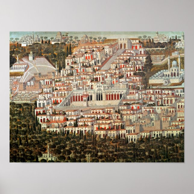 View of the city of Damascus Poster (Front)