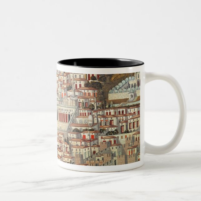 View of the city of Damascus Two-Tone Coffee Mug (Right)