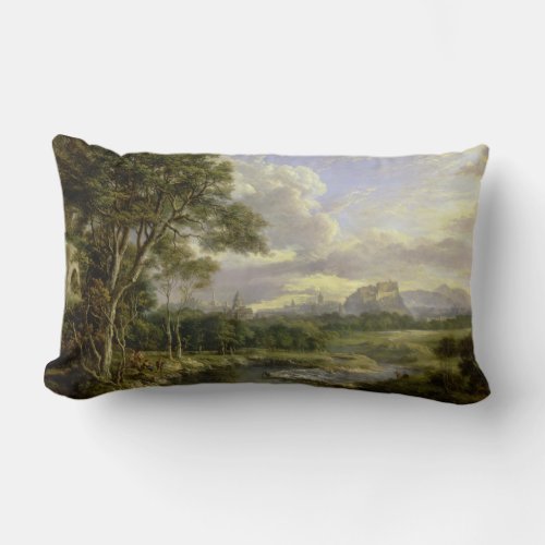 View of the City of Edinburgh c1822 Lumbar Pillow