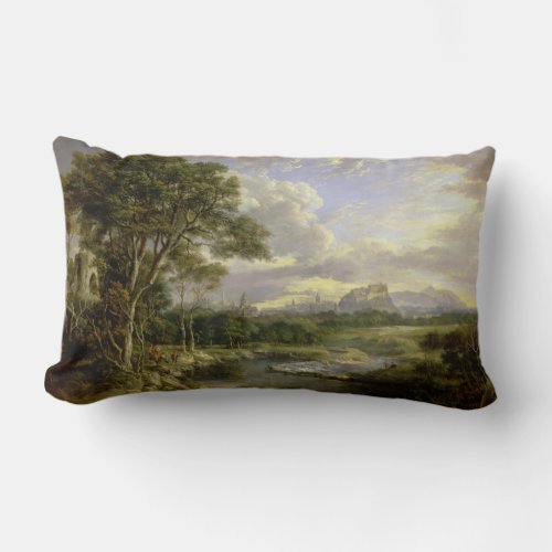 View of the City of Edinburgh c1822 Lumbar Pillow