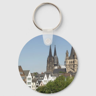 View of the city of Koeln (Cologne) in Germany Keychain