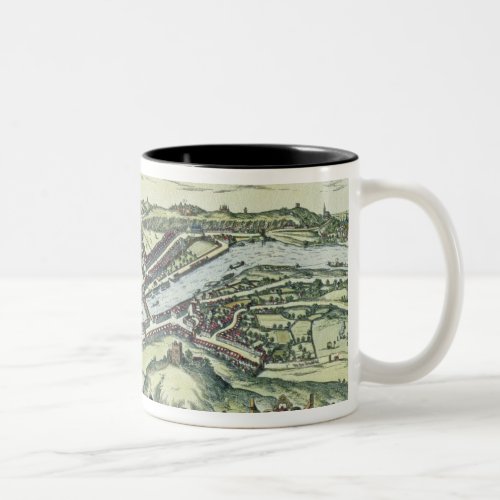 View of the city of Salzburg on the banks of the r Two_Tone Coffee Mug