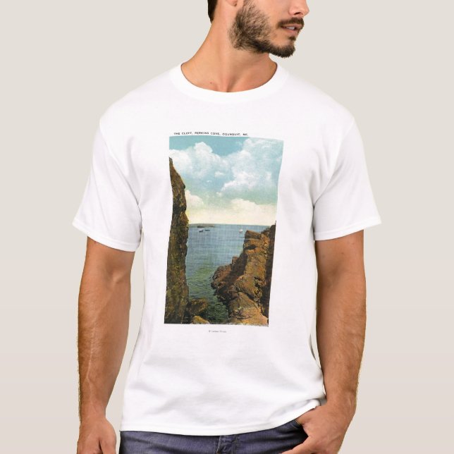 View of the Cleft at Perkins Cove T-Shirt (Front)