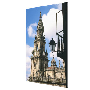 View of the Clock Tower at the corner of the Canvas Print