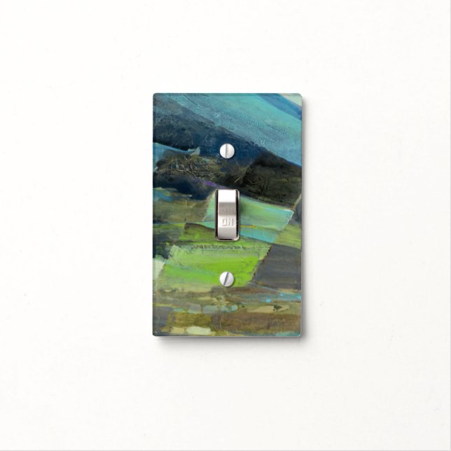 View of the Coast II | Abstract Print Light Switch Cover (In Situ)