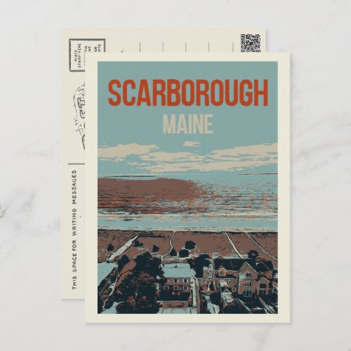 View of the coastline Scarborough Maine USA Postcard