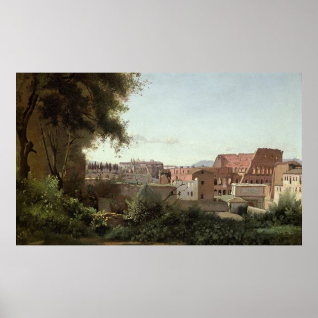 View of the Colosseum from the Farnese Gardens Poster (Front)