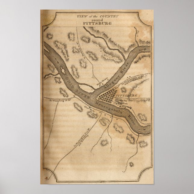 View of the Country round Pittsburg Poster (Front)