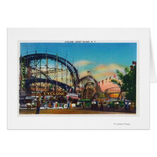 View of the Cyclone Rollercoaster # 1 Cards (Front Horizontal)