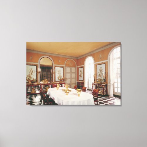 View of the dining room canvas print